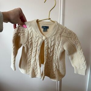 GAP baby cable knit cardigan sweater